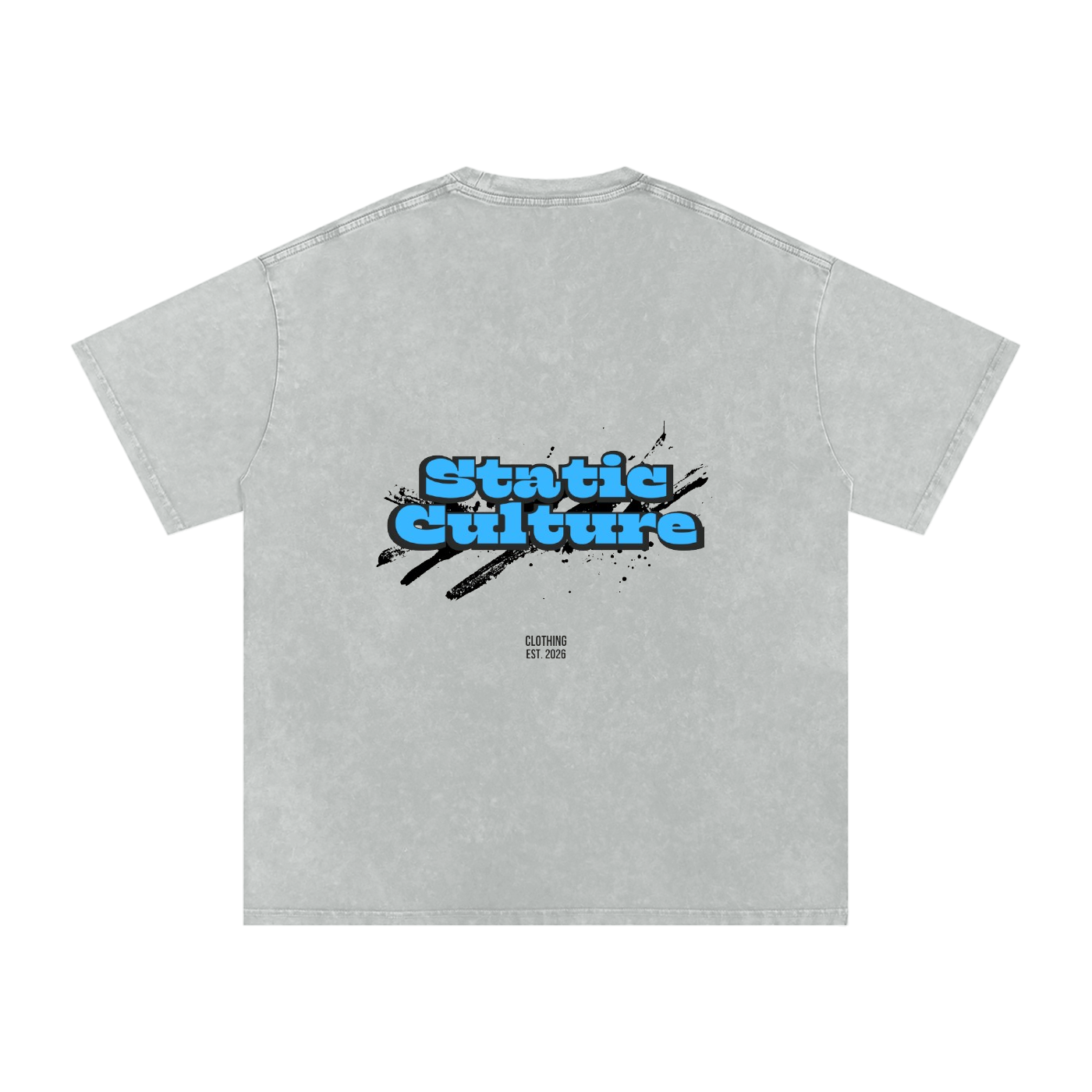 Snow Washed Oversized Cotton T-Shirt