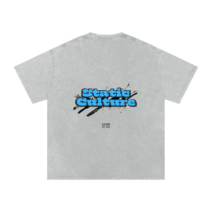 Snow Washed Oversized Cotton T-Shirt