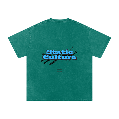 Snow Washed Oversized Cotton T-Shirt
