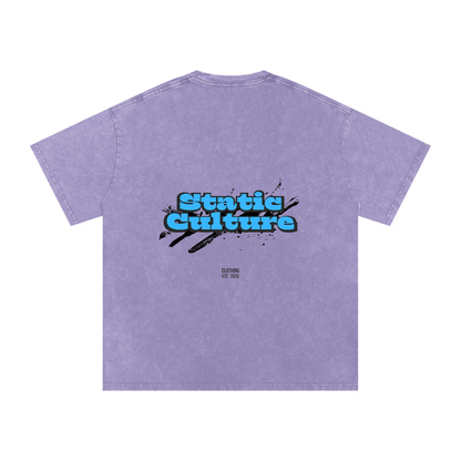 Snow Washed Oversized Cotton T-Shirt