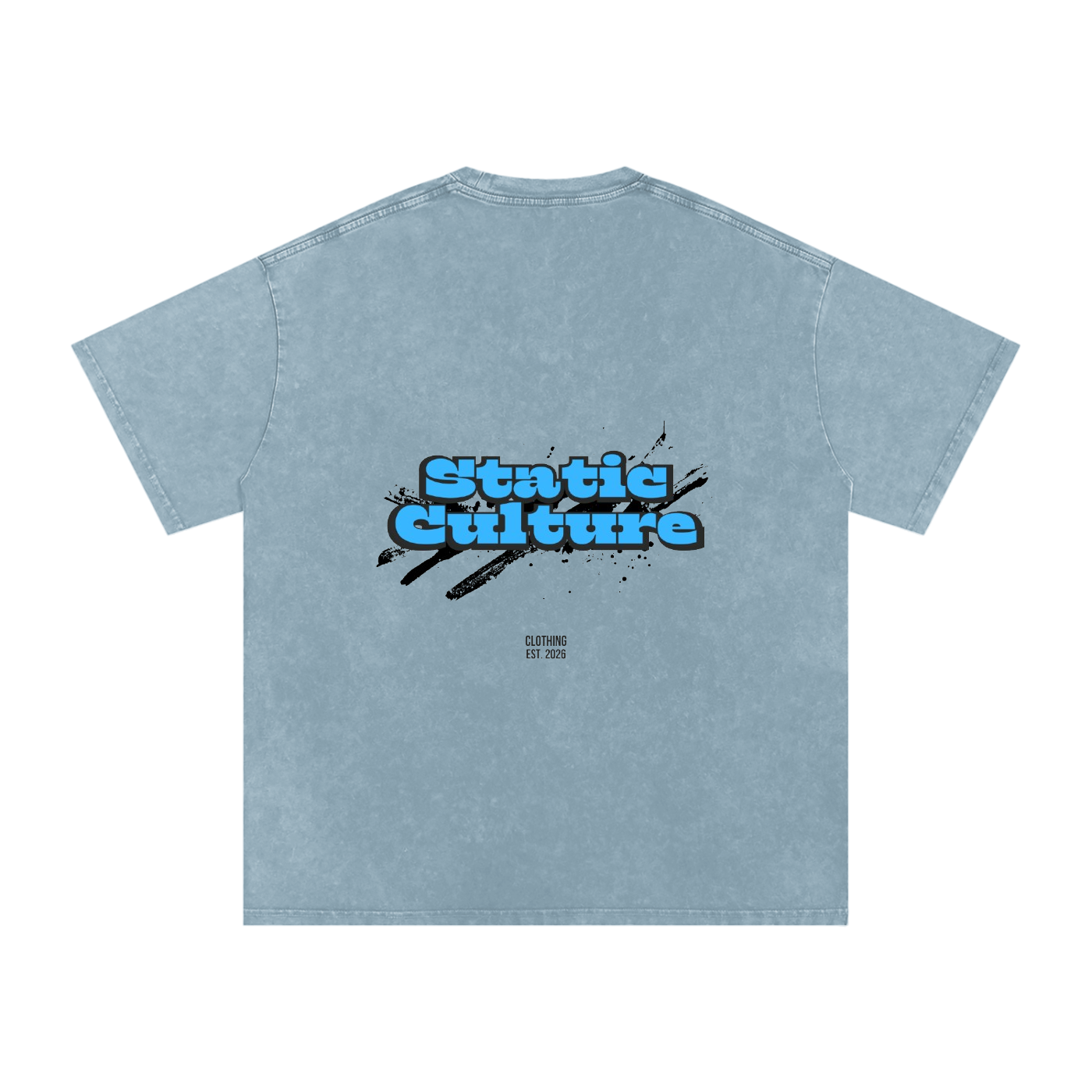 Snow Washed Oversized Cotton T-Shirt