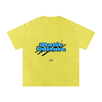 Snow Washed Oversized Cotton T-Shirt