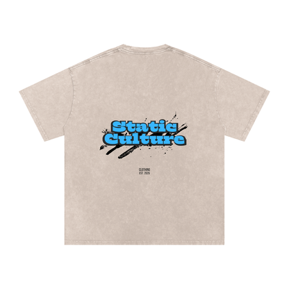Snow Washed Oversized Cotton T-Shirt