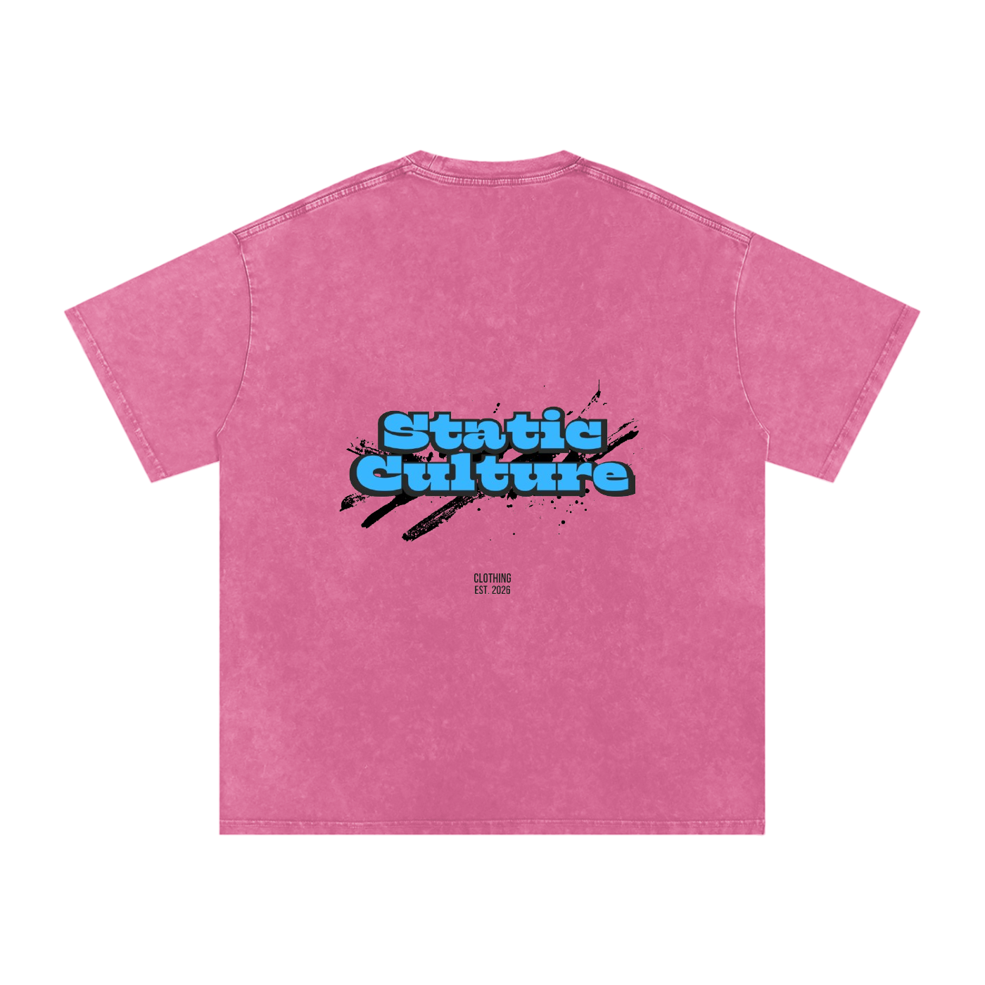 Snow Washed Oversized Cotton T-Shirt