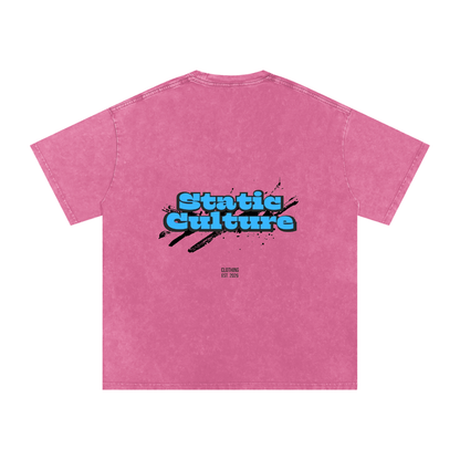 Snow Washed Oversized Cotton T-Shirt