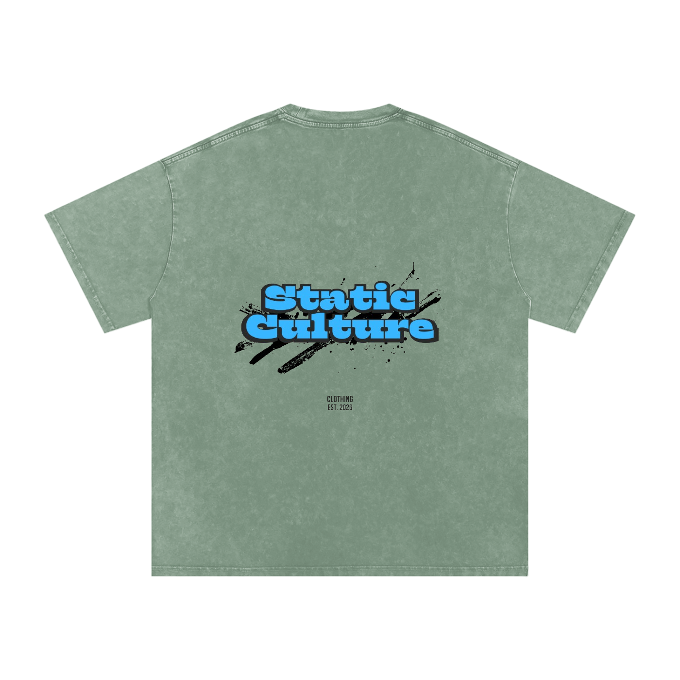 Snow Washed Oversized Cotton T-Shirt