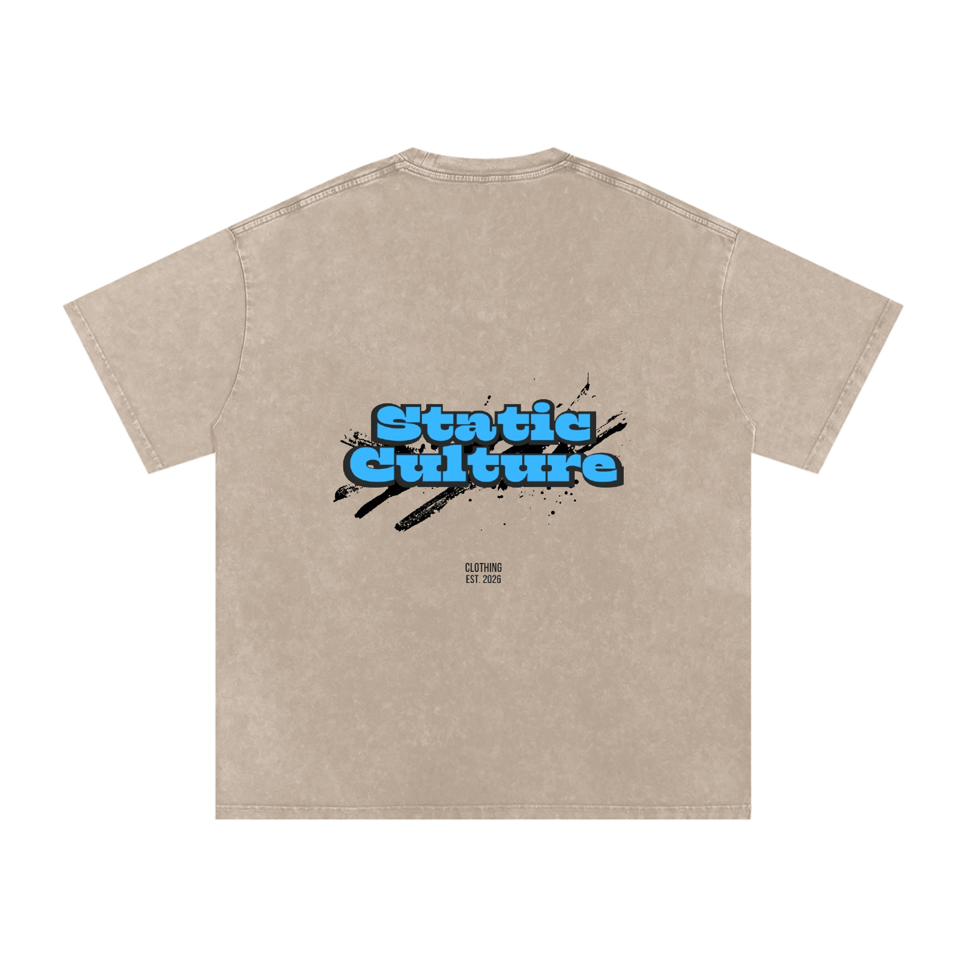 Snow Washed Oversized Cotton T-Shirt