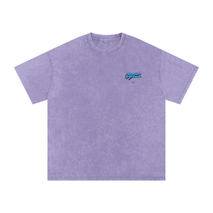 Snow Washed Oversized Cotton T-Shirt