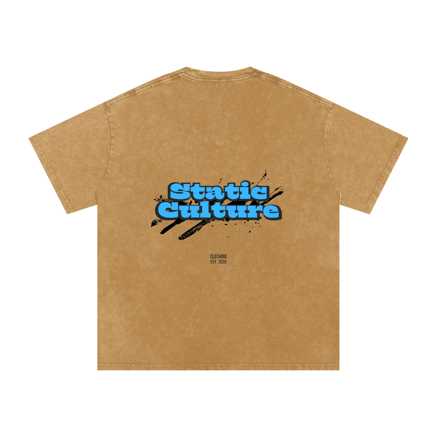 Snow Washed Oversized Cotton T-Shirt