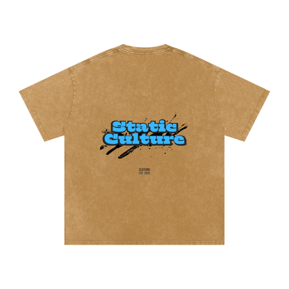 Snow Washed Oversized Cotton T-Shirt