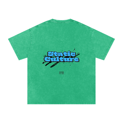 Snow Washed Oversized Cotton T-Shirt