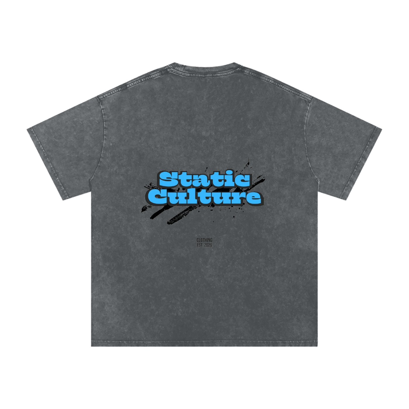 Snow Washed Oversized Cotton T-Shirt