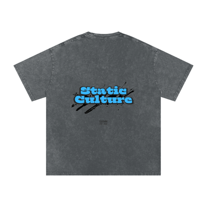 Snow Washed Oversized Cotton T-Shirt