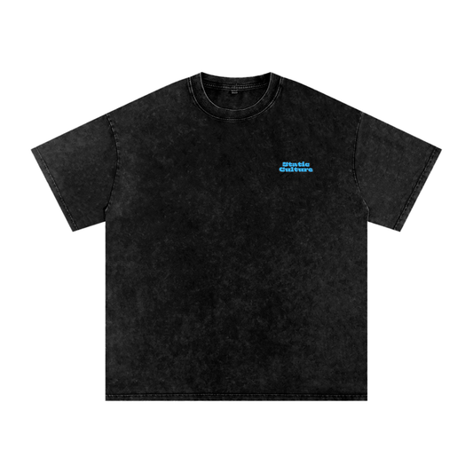 Snow Washed Oversized Cotton T-Shirt
