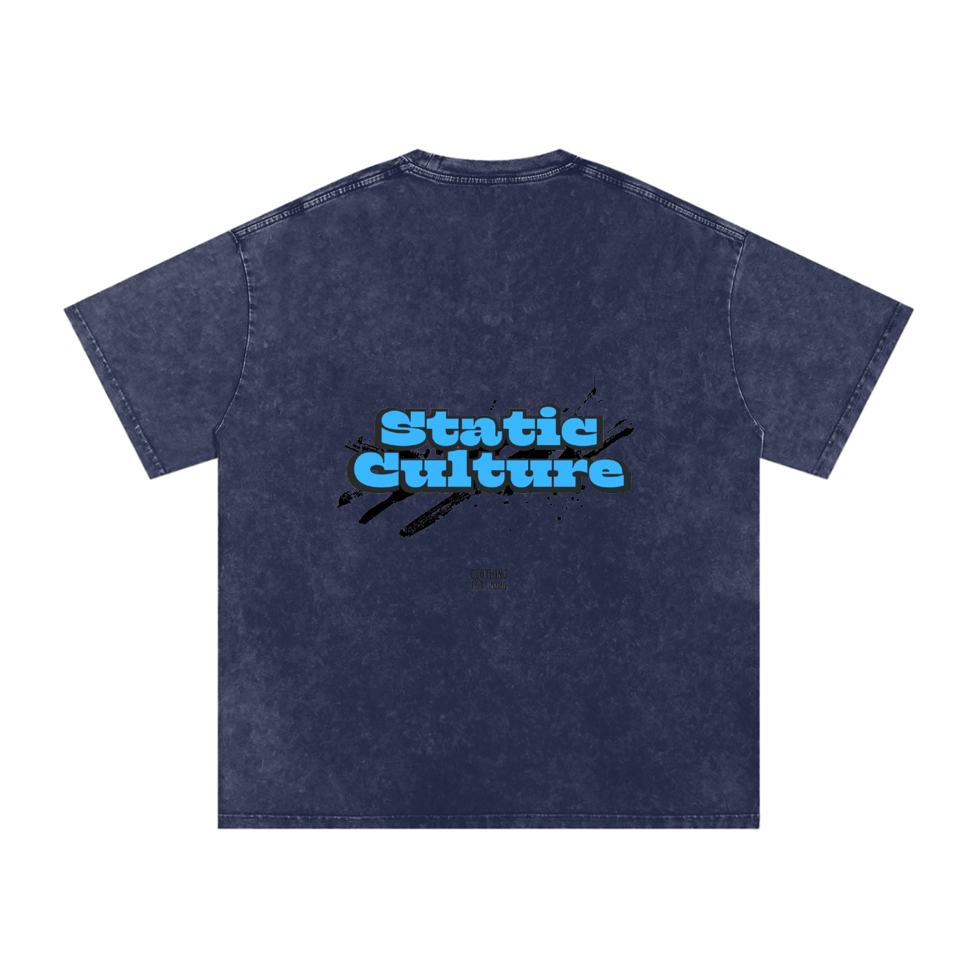 Snow Washed Oversized Cotton T-Shirt