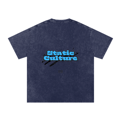 Snow Washed Oversized Cotton T-Shirt