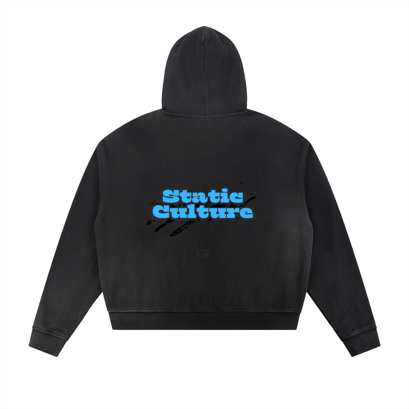 Sun Fade Frayed Fleece Zip Hoodie