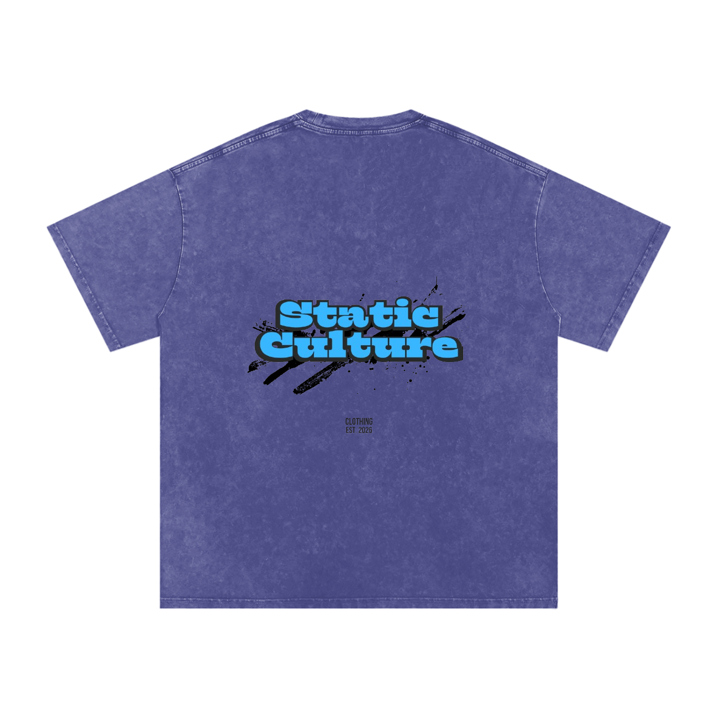 Snow Washed Oversized Cotton T-Shirt