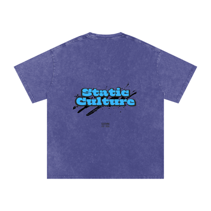 Snow Washed Oversized Cotton T-Shirt