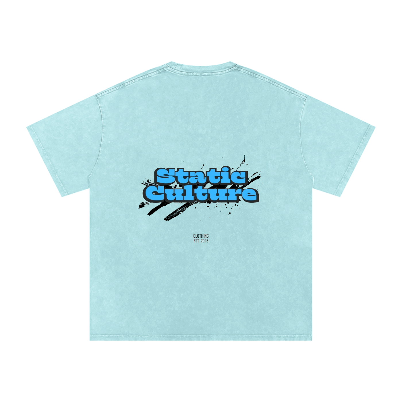 Snow Washed Oversized Cotton T-Shirt