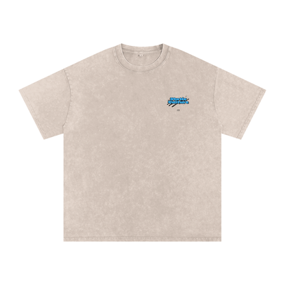 Snow Washed Oversized Cotton T-Shirt