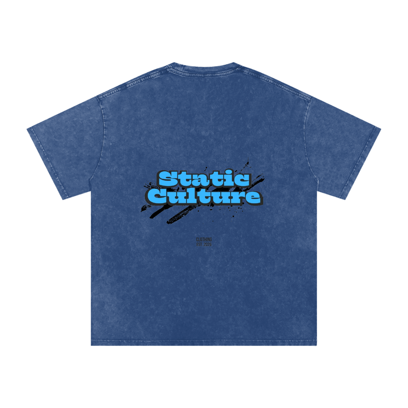 Snow Washed Oversized Cotton T-Shirt