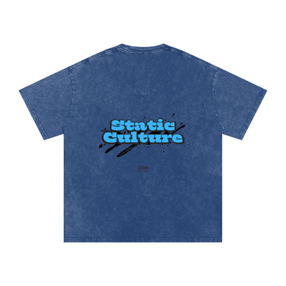 Snow Washed Oversized Cotton T-Shirt