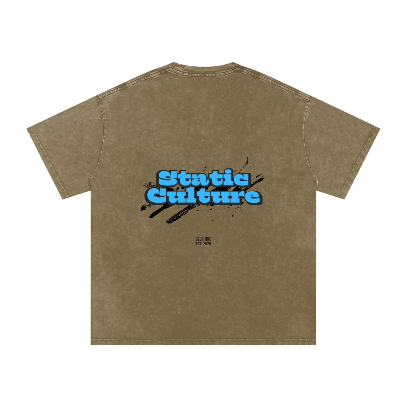 Snow Washed Oversized Cotton T-Shirt