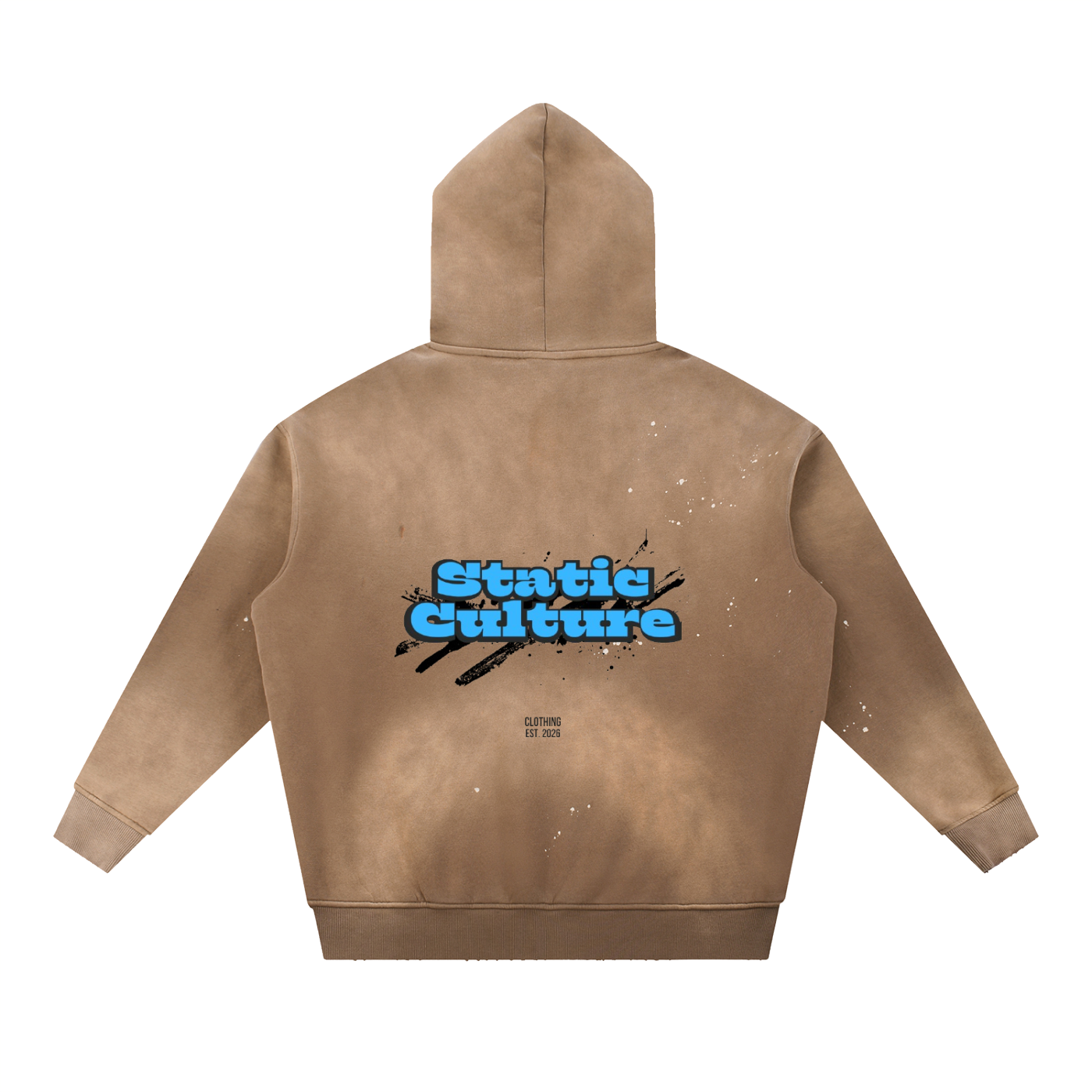 Vintage Washed Frayed Fleece Hoodie