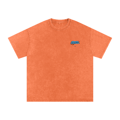 Snow Washed Oversized Cotton T-Shirt