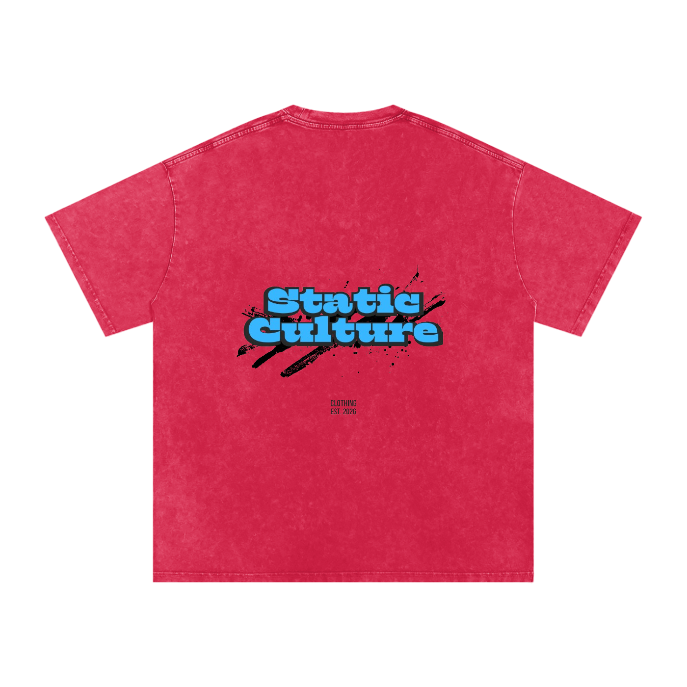 Snow Washed Oversized Cotton T-Shirt