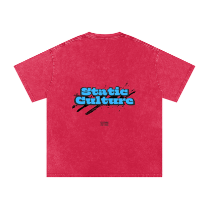 Snow Washed Oversized Cotton T-Shirt