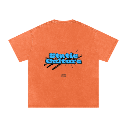 Snow Washed Oversized Cotton T-Shirt