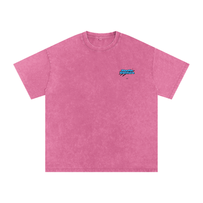 Snow Washed Oversized Cotton T-Shirt