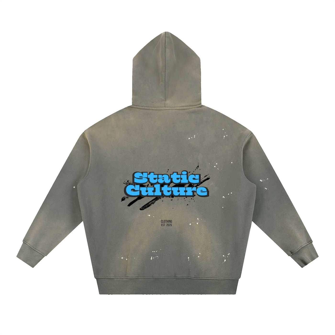 Vintage Washed Frayed Fleece Hoodie