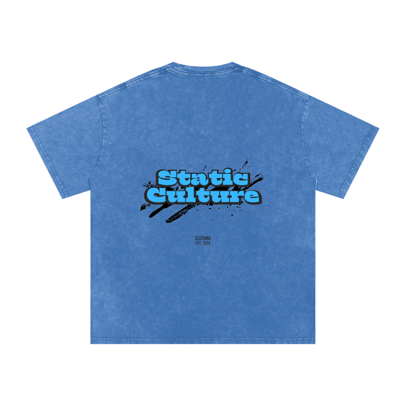 Snow Washed Oversized Cotton T-Shirt