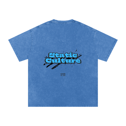 Snow Washed Oversized Cotton T-Shirt