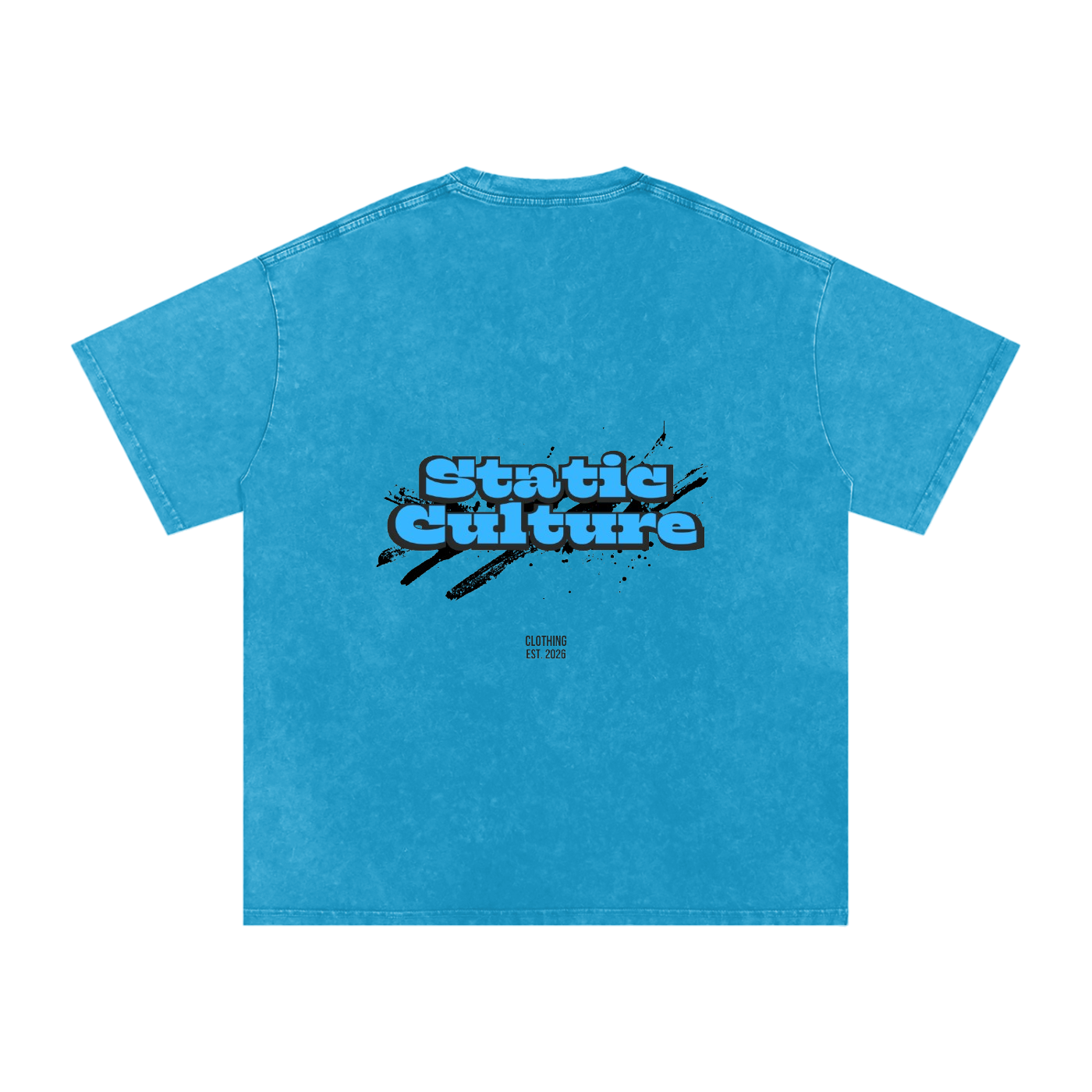 Snow Washed Oversized Cotton T-Shirt