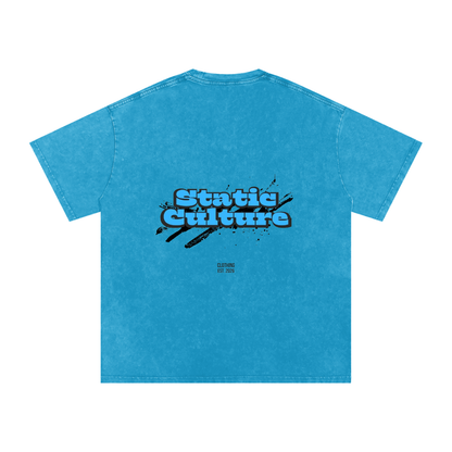 Snow Washed Oversized Cotton T-Shirt