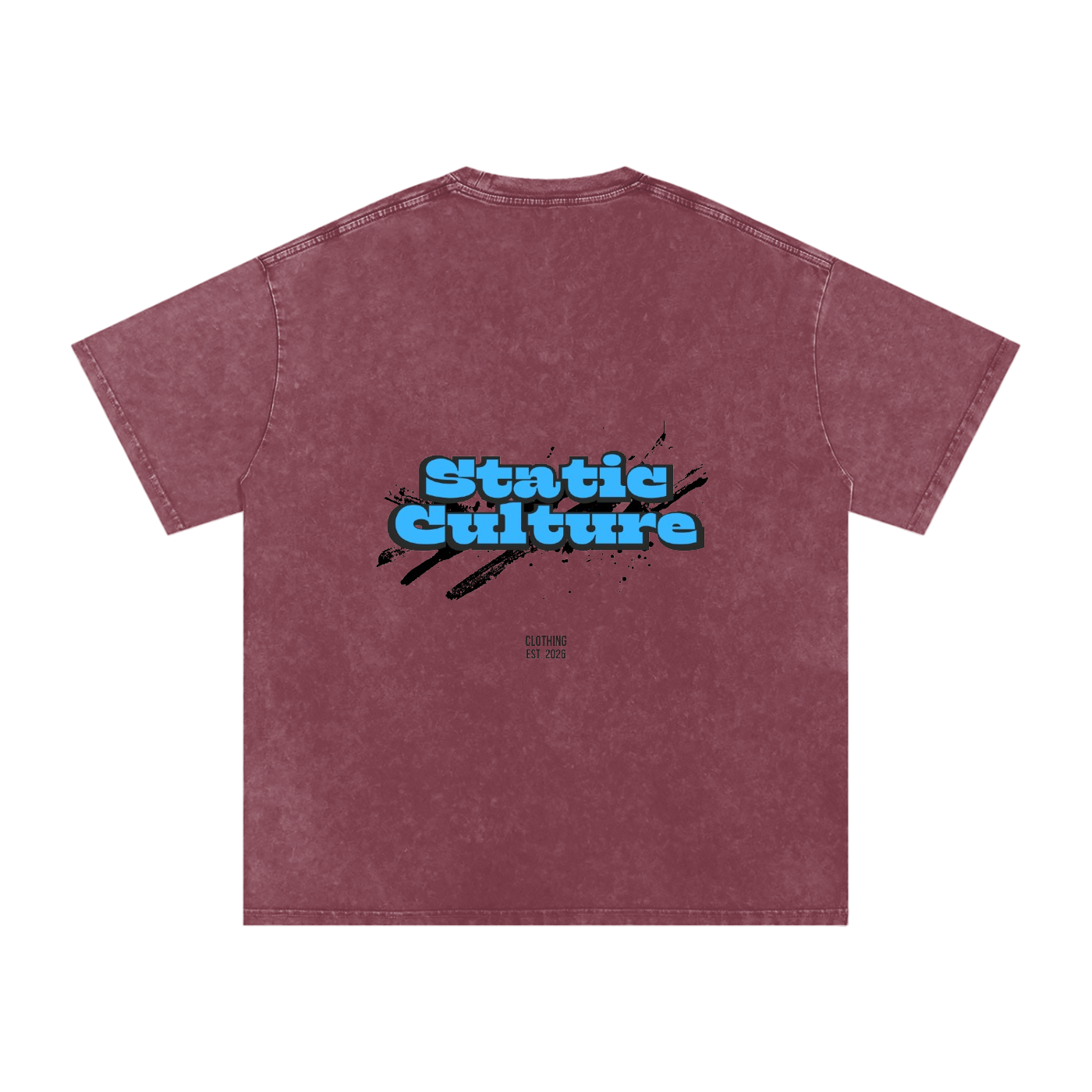Snow Washed Oversized Cotton T-Shirt