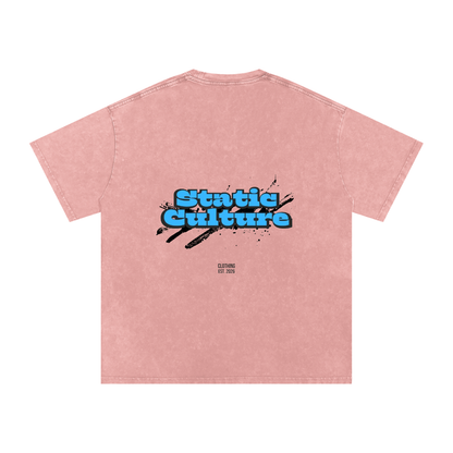 Snow Washed Oversized Cotton T-Shirt