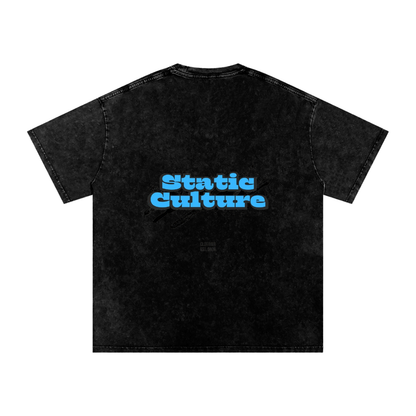 Snow Washed Oversized Cotton T-Shirt